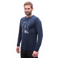 Pánské triko dl.rukáv SENSOR MERINO ACTIVE OUTSIDE deep blue 