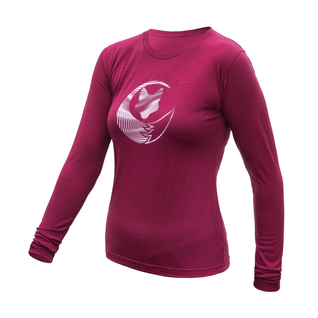 Dámské triko dl.rukáv SENSOR MERINO ACTIVE FOX lilla 