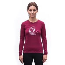 Dámské triko dl.rukáv SENSOR MERINO ACTIVE FOX lilla 