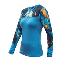 Dámské triko dl.rukáv SENSOR MERINO IMPRESS modrá/universe 