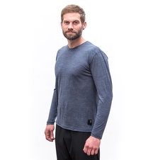 Pánské triko dl.rukáv SENSOR MERINO LITE mottled blue 