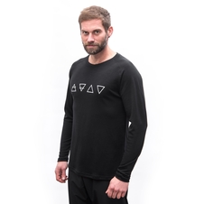 Pánské triko dl.rukáv SENSOR MERINO BLEND ELEMENTS černá 