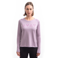 Dámské triko dl.rukáv SENSOR MERINO BLEND ELEMENTS mystic violet 