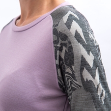 Dámské triko dl.rukáv SENSOR MERINO BLEND IMPRESS mystic violet/zebra 