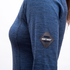 Dámské triko dl.rukáv SENSOR MERINO BOLD cool blue 