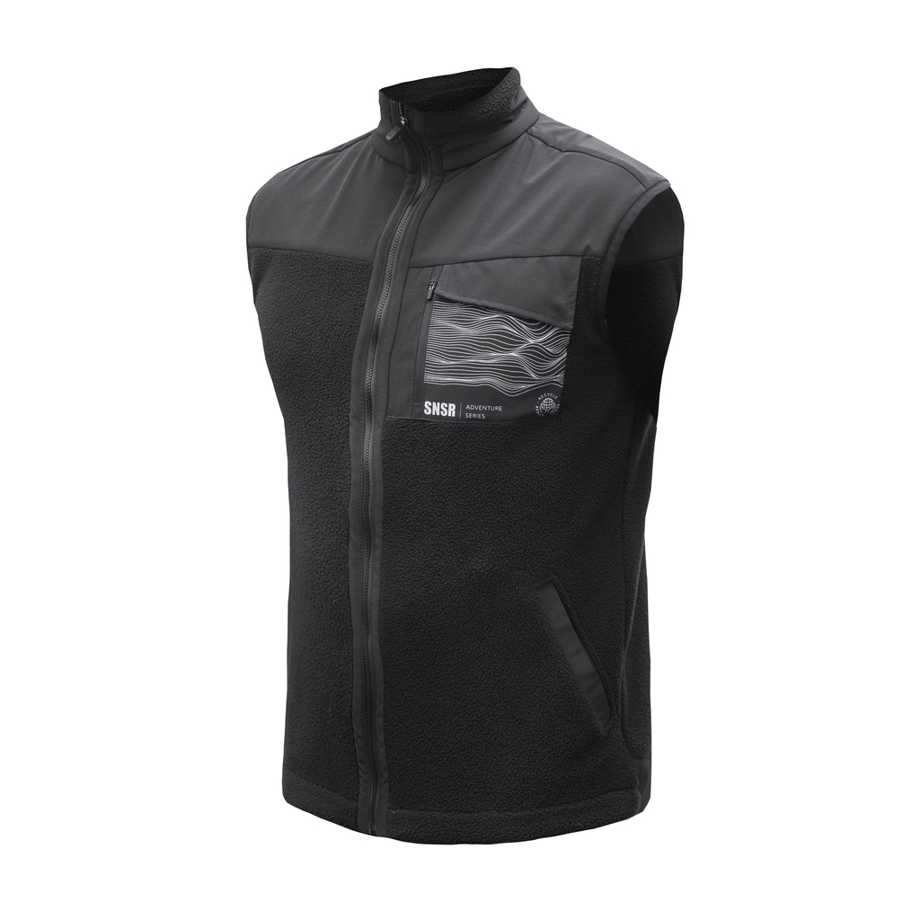 Pánská vesta fleece celozip SENSOR TEDDY černá 