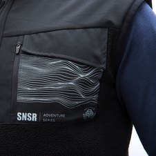 Pánská vesta fleece celozip SENSOR TEDDY černá 