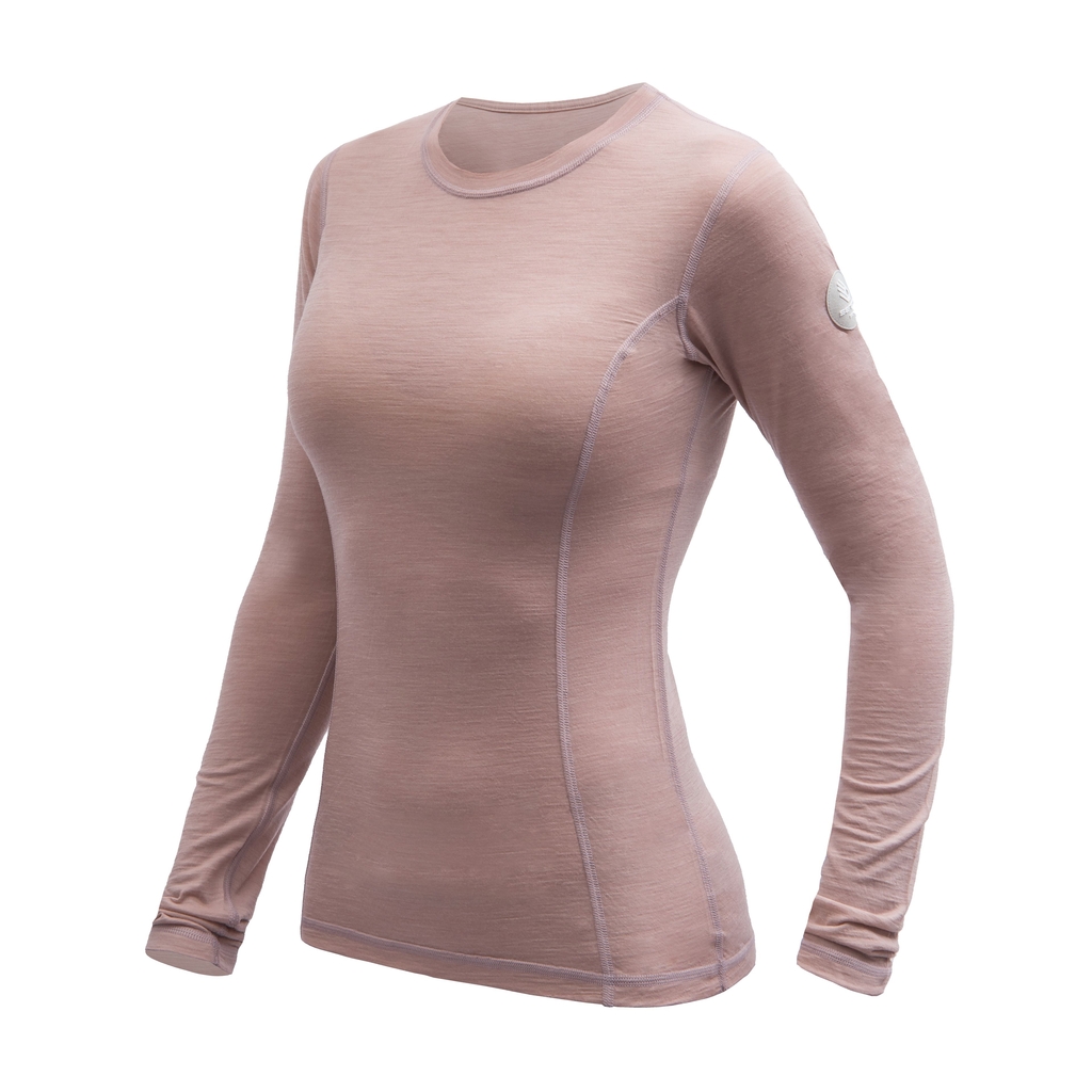 Dámské triko dl.rukáv SENSOR MERINO AIR dusty pink 