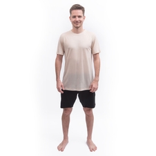 Pánské triko kr.rukáv SENSOR MERINO LITE mottled beige 