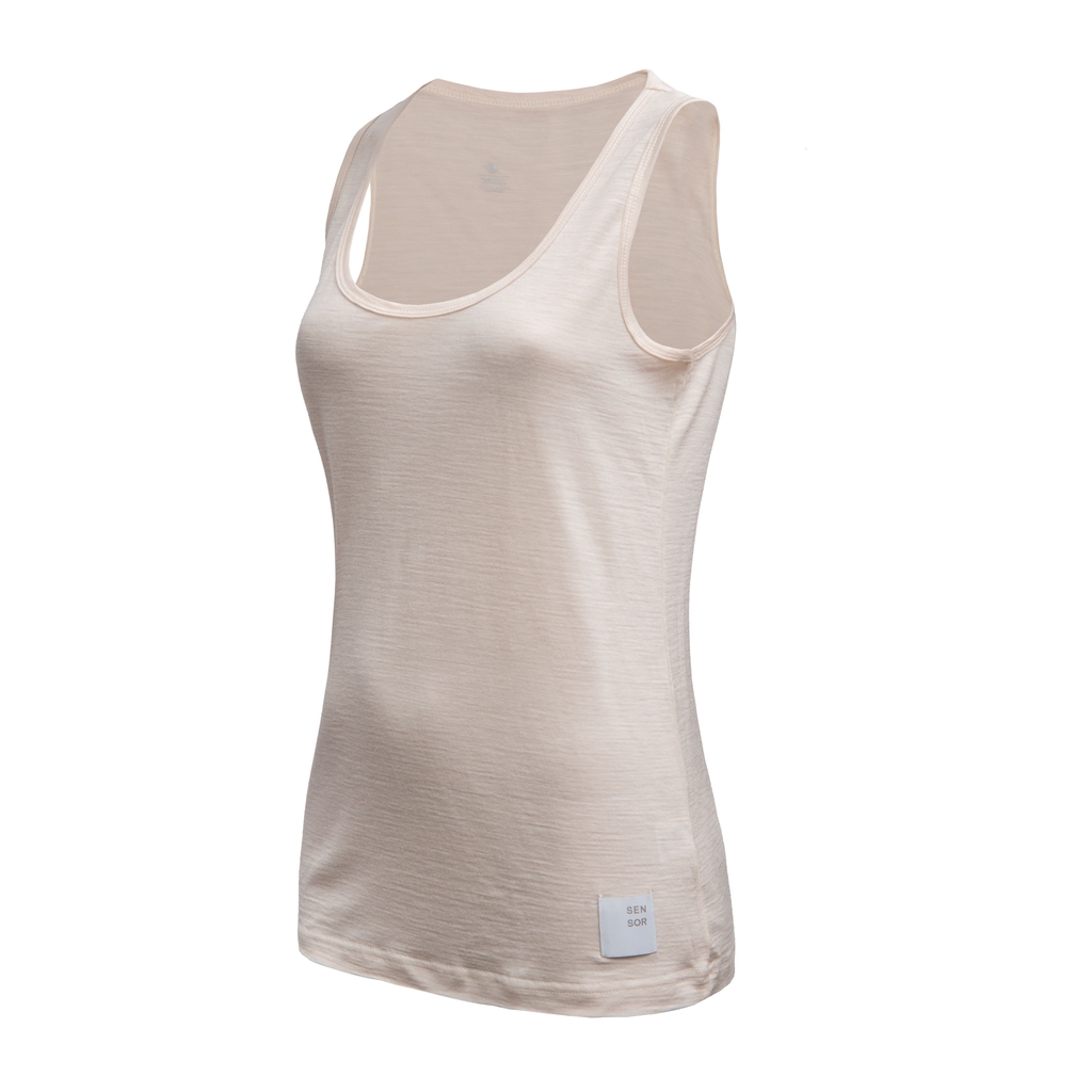 Dámské triko bez rukávu SENSOR MERINO LITE mottled beige 
