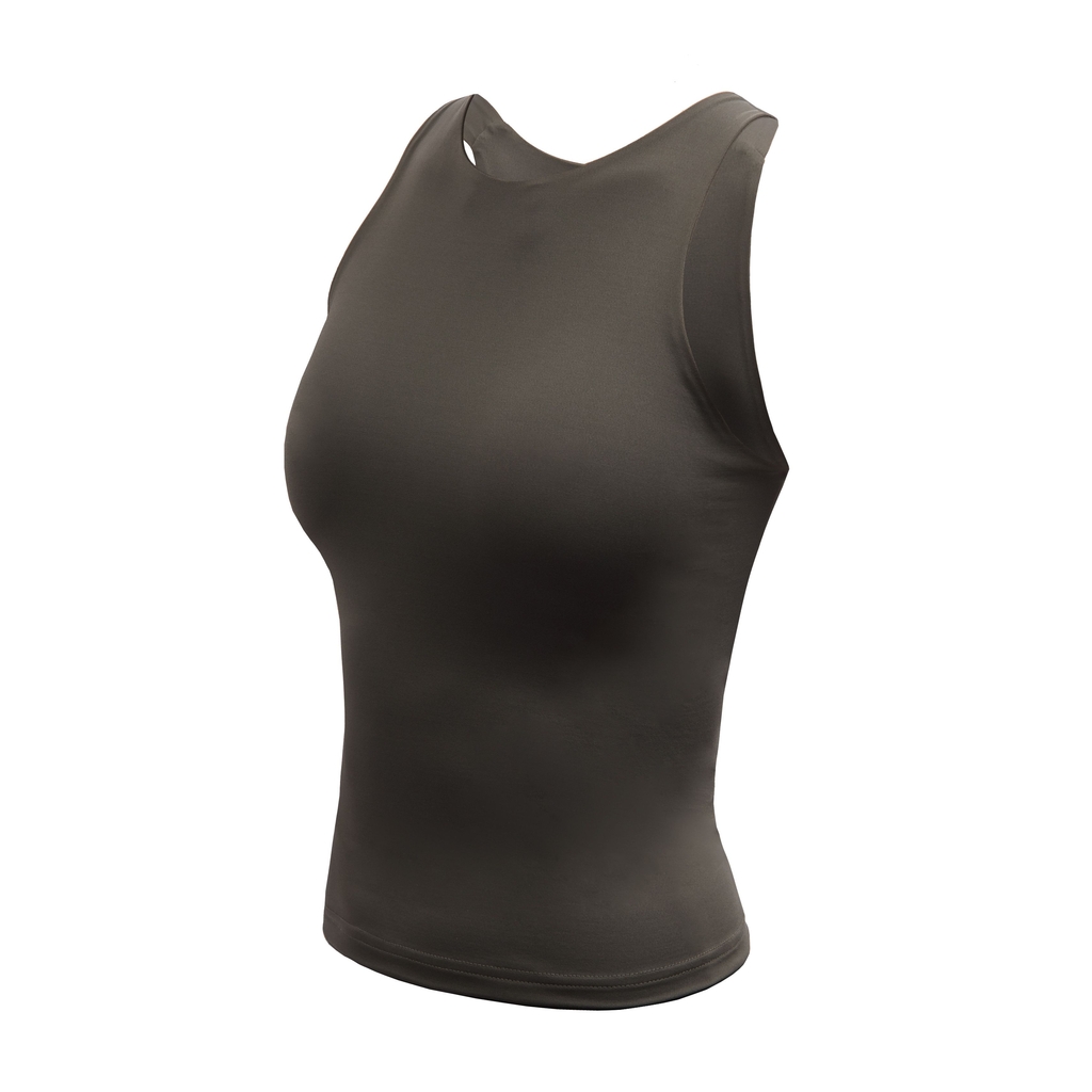 Dámský crop top SENSOR INFINITY ECO olive green 