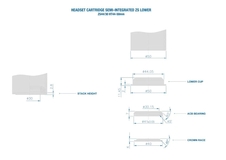 Spodní část hlavového složení RITCHEY COMP Cartridge Lower Semi-Integrated ZS 44/30