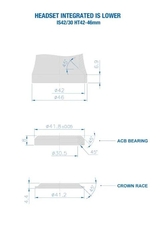 Spodní část hlavového složení RITCHEY COMP Cartridge Lower Integrated IS 42/30