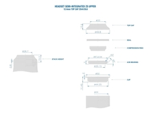 Horní část hlavového složení RITCHEY WCS Upper Semi-Integrated ZS 44/28.6 15mm stack
