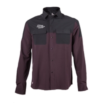 Bunda Fresh Trash MEN'S RIDER LONG SLEEVE SHIRT WINE RED/BLACK 