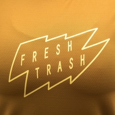 Triko Fresh Trash WOMEN'S HORIZON SHORT SLEEVE TEE GOLDEN/BLACK 