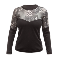 Triko dl. rukáv Fresh Trash WOMEN'S ESCAPE MERINO LONG SLEEVE TEE BLACK/ZEBRA 