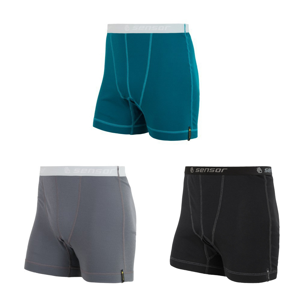 Pánské trenky SENSOR DOUBLE FACE 3-PACK černá/safír/šedá 