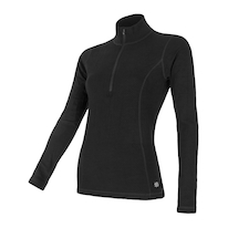Dámské triko dl.rukáv zip SENSOR MERINO DF černá 