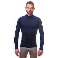 Pánské triko dl.rukáv stoják zip SENSOR MERINO ACTIVE deep blue 