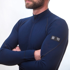 Pánské triko dl.rukáv stoják zip SENSOR MERINO ACTIVE deep blue 