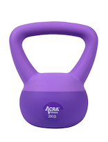Soft PVC Kettlebell 2 kg, fialový