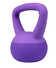 Soft PVC Kettlebell 2 kg, fialový