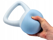 Soft PVC Kettlebell 3 kg, modrý