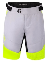 Kraťasy Force STORM s odnímatelnou vložkou, šedo-fluo