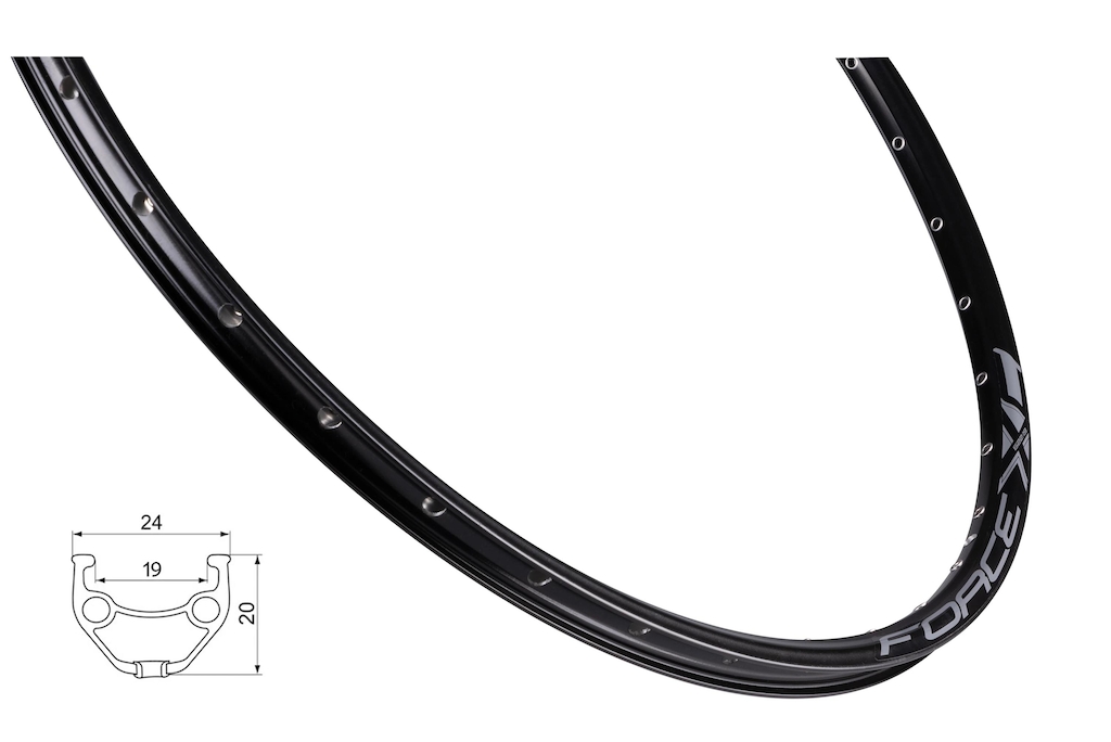 Ráfek Force XC BASIC DISC 622x19 36děr, černý