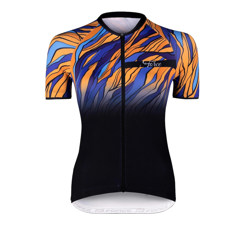 Dres Force LIFE UNI kr. rukáv, črn-modro-oranžový