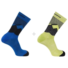 Ponožky Salomon Outline crew 2pack blue 22/23