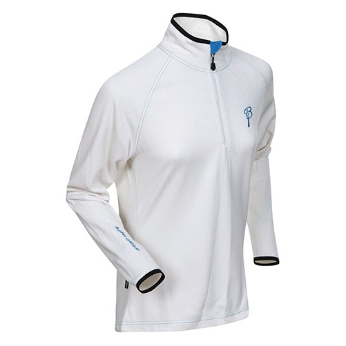 Triko BJ Gate W 1/2 zip Snow white