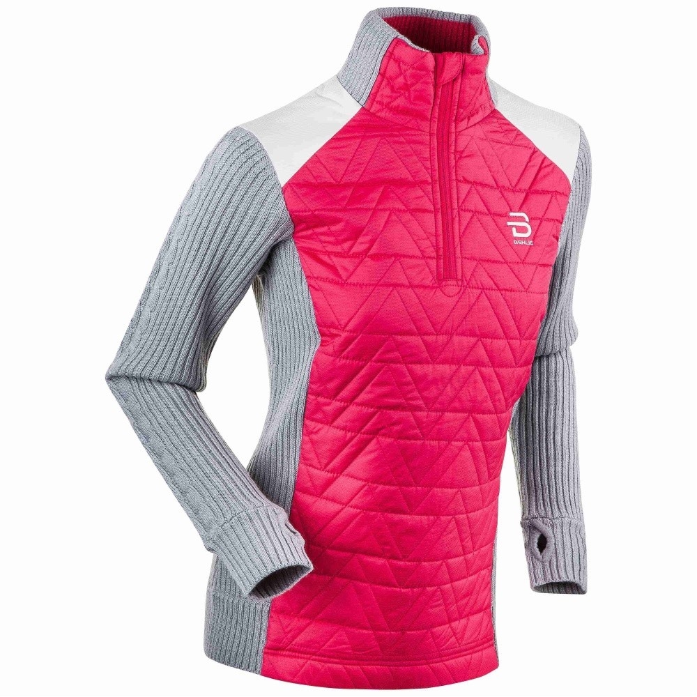 Svetr BJ Comfy W růžová/bílá 17/18