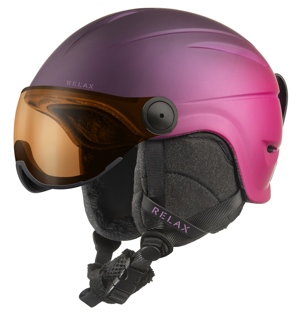 Lyžařská helma Relax TWISTER VISOR RH27E-violet