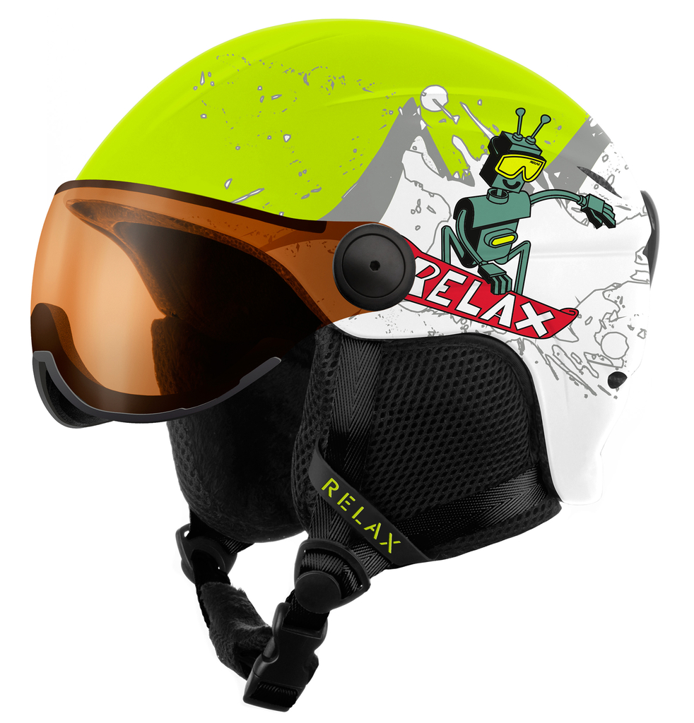 Lyžařská helma Relax TWISTER VISOR RH27P-yellow