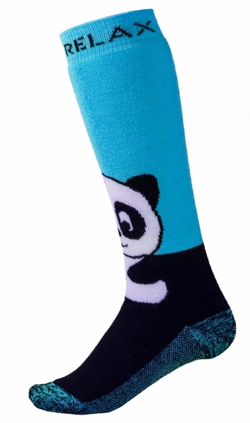 Dětské lyžařské ponožky Relax PANDA RSO17A-blue