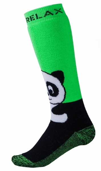 Dětské lyžařské ponožky Relax PANDA RSO17C-green