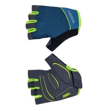 Rukavice cyklistické Progress SOLAR MITTS petrol/limetkové