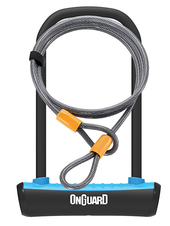 Zámek ONGUARD podkova 115x230x11mm + lanko 1200x10mm