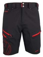 Kraťasy pánské HAVEN NAVAHO SHORTY černo/červené s cyklovložkou