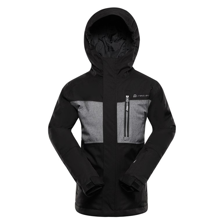 Bunda dětská lyžařská ALPINE PRO COMEDO s membránou PTX černá