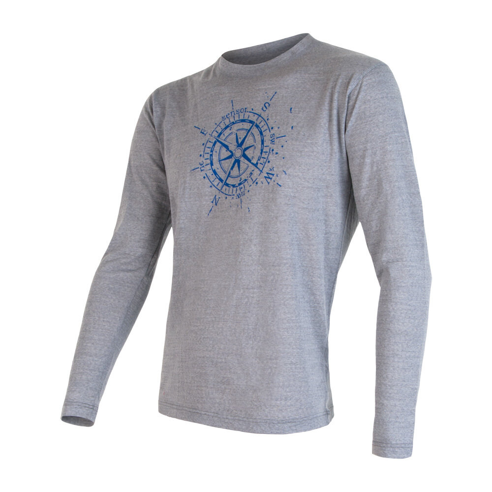 Pánské triko dl.rukáv SENSOR MERINO ACTIVE COMPASS šedá 