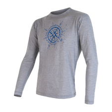 Pánské triko dl.rukáv SENSOR MERINO ACTIVE COMPASS šedá 