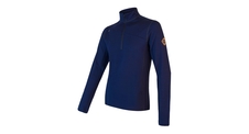 Pánská mikina krátký zip SENSOR MERINO UPPER deep blue 