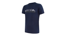 Pánské triko kr.rukáv SENSOR MERINO ACTIVE MOUNTAINS deep blue 