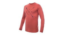 Pánské triko dl.rukáv SENSOR MERINO ACTIVE SNSR terracotta 