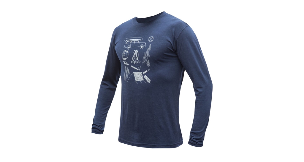 Pánské triko dl.rukáv SENSOR MERINO ACTIVE OUTSIDE deep blue 