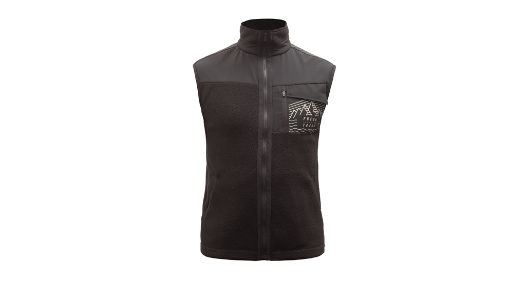 Vesta Fresh Trash MEN'S FLEECE VEST BLACK 