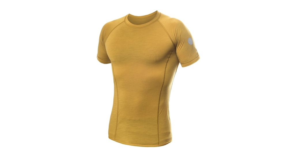 Pánské triko kr.rukáv SENSOR MERINO AIR mustard 